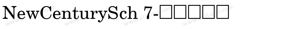 NewCenturySch 7字体转换